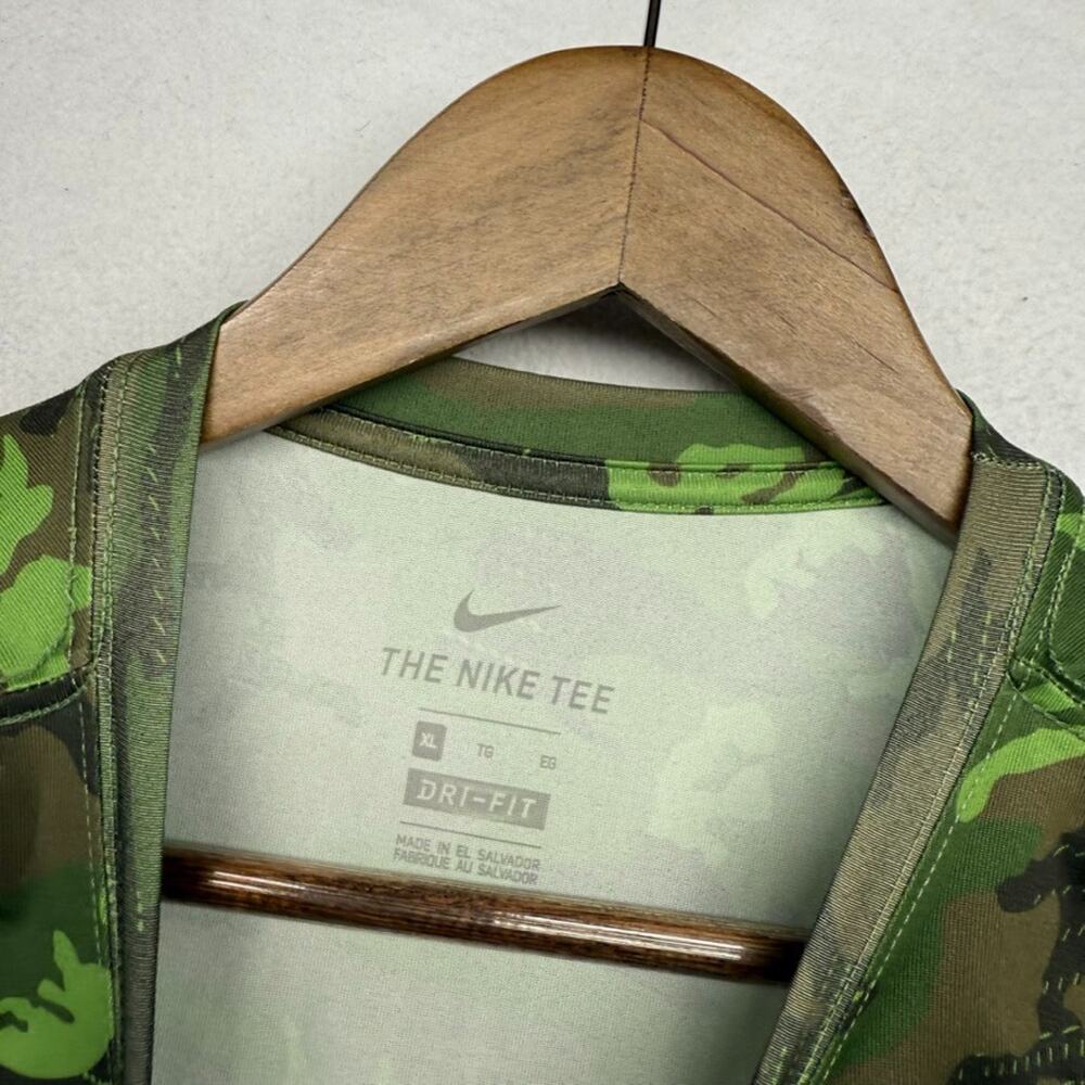 Michigan State university Shirt mens XL Green Camo Military Salute Nike Dri Fit - Picture 5 of 8